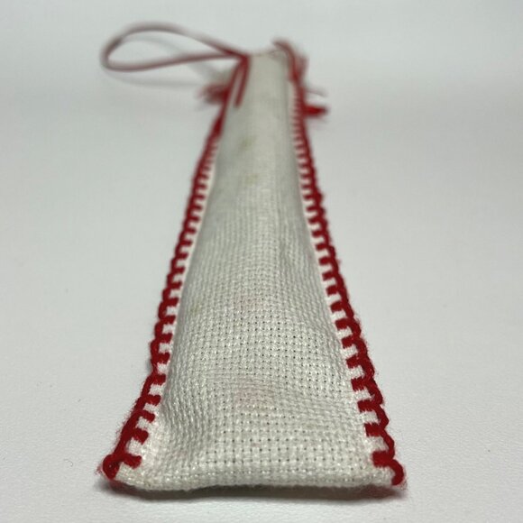 Handmade Christmas Ornament Santa Cross-Stitch Cinnamon Stick - Picture 8 of 8